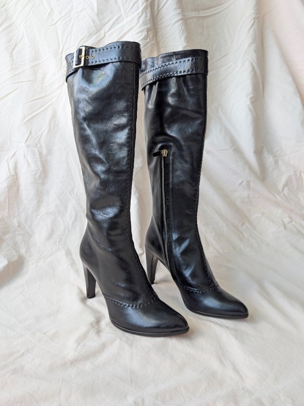 LOUIS VUITTON Vintage Knee-High Boots | Size 38.5 (US 7.5-8)